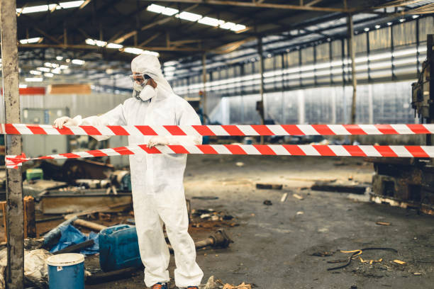 Professional Hoarding Cleanup technician working in Alma, AR